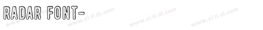 RADAR FONT字体转换